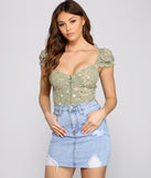 With fun and flirty details, Flirtatious Floral Corset Crop Top shows off your unique style for a trendy outfit for the summer season!