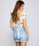With fun and flirty details, Blooming Beauty Floral Corset Top shows off your unique style for a trendy outfit for the summer season!