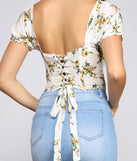 With fun and flirty details, Blooming Beauty Floral Corset Top shows off your unique style for a trendy outfit for the summer season!