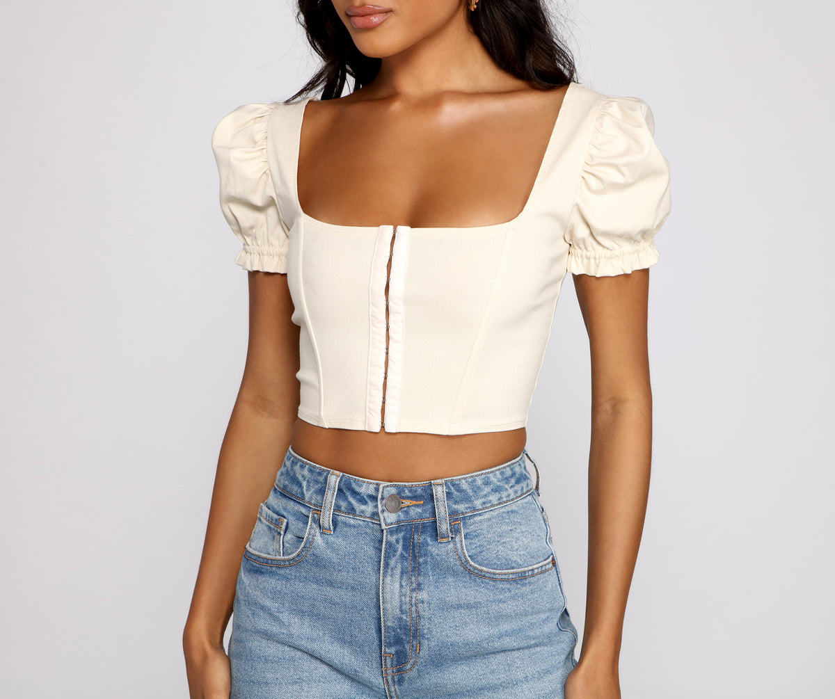 Up A Notch Hook and Eye Corset Top & Windsor