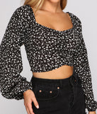 With fun and flirty details, Caught In A Floral Gauze Knit Crop Top shows off your unique style for a trendy outfit for the summer season!