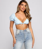With fun and flirty details, All My Heart Ditsy Floral Crop Top shows off your unique style for a trendy outfit for the summer season!