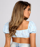 With fun and flirty details, All My Heart Ditsy Floral Crop Top shows off your unique style for a trendy outfit for the summer season!