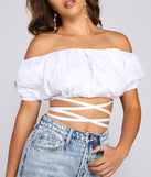 With fun and flirty details, Casual Celebration Puff Sleeve Crop Top shows off your unique style for a trendy outfit for the summer season!