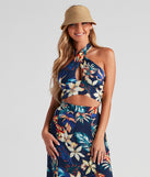 You’ll look stunning in the Cancun Vacay Tropical Multi-Wear Top when paired with its matching separate to create a glam clothing set perfect for parties, date nights, concert outfits, back-to-school attire, or for any summer event!