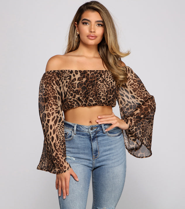 The trendy Purrfect Style Chiffon Crop Top is the perfect pick to create a holiday outfit, new years attire, cocktail outfit, or party look for any seasonal event!
