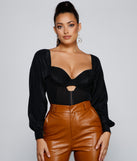 Dress up in Night-Out Chic Corset Crop Top as your going-out dress for holiday parties, an outfit for NYE, party dress for a girls’ night out, or a going-out outfit for any seasonal event!