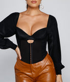 With fun and flirty details, Night-Out Chic Corset Crop Top shows off your unique style for a trendy outfit for the summer season!