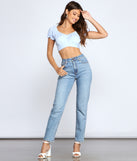 With fun and flirty details, Sweet And Flirty Gingham Crop Top shows off your unique style for a trendy outfit for the summer season!