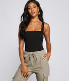 With fun and flirty details, Edgy-Chic Sleeveless Bodysuit shows off your unique style for a trendy outfit for the summer season!