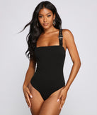 With fun and flirty details, Edgy-Chic Sleeveless Bodysuit shows off your unique style for a trendy outfit for the summer season!
