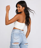 With fun and flirty details, Curves Ahead Tube Top shows off your unique style for a trendy outfit for the summer season!