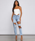 With fun and flirty details, Curves Ahead Tube Top shows off your unique style for a trendy outfit for the summer season!