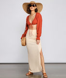 With fun and flirty details, Such A Sweetheart Crop Top shows off your unique style for a trendy outfit for the summer season!