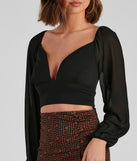 With fun and flirty details, Chic Simplicity Chiffon Crop Top shows off your unique style for a trendy outfit for the summer season!