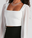 With fun and flirty details, the Classy Chic Chiffon Crop Top shows off your unique style for a trendy outfit for the spring or summer season!