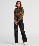 With fun and flirty details, Plaid Mood Button Up Flannel Top shows off your unique style for a trendy outfit for the summer season!