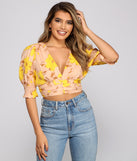 With fun and flirty details, Falling For Florals Puff Sleeve Crop Top shows off your unique style for a trendy outfit for the summer season!