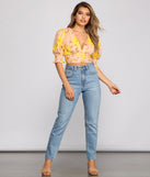 With fun and flirty details, Falling For Florals Puff Sleeve Crop Top shows off your unique style for a trendy outfit for the summer season!
