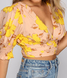 With fun and flirty details, Falling For Florals Puff Sleeve Crop Top shows off your unique style for a trendy outfit for the summer season!