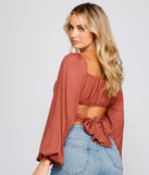 With fun and flirty details, Cinched And Chic Chiffon Crop Top shows off your unique style for a trendy outfit for the summer season!