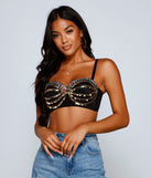 With fun and flirty details, Bohemian Charm Coin Embellished Bustier shows off your unique style for a trendy outfit for the summer season!