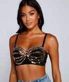 With fun and flirty details, Bohemian Charm Coin Embellished Bustier shows off your unique style for a trendy outfit for the summer season!