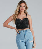 With fun and flirty details, Embellished and Elevated Cropped Bustier shows off your unique style for a trendy outfit for the summer season!