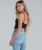 With fun and flirty details, Embellished and Elevated Cropped Bustier shows off your unique style for a trendy outfit for the summer season!