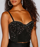 With fun and flirty details, Embellished and Elevated Cropped Bustier shows off your unique style for a trendy outfit for the summer season!