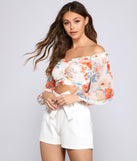 With fun and flirty details, Fresh Floral Chiffon Corset Top shows off your unique style for a trendy outfit for the summer season!