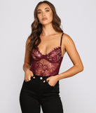 With fun and flirty details, Sultry-Chic Eyelash Lace Bustier Bodysuit shows off your unique style for a trendy outfit for the summer season!