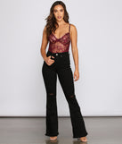 With fun and flirty details, Sultry-Chic Eyelash Lace Bustier Bodysuit shows off your unique style for a trendy outfit for the summer season!