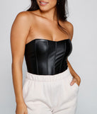 With fun and flirty details, Edgy Sleek Corset Bodysuit shows off your unique style for a trendy outfit for the summer season!