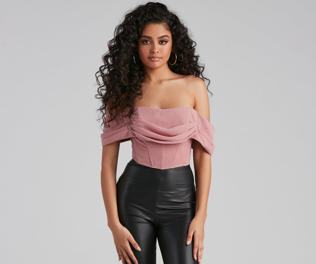 AE Mesh Cropped Corset Top