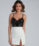 With fun and flirty details, Bring The Dazzle Sequin Bustier shows off your unique style for a trendy outfit for the summer season!
