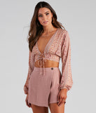 Bohemian Flair Paisley Crop Top is a trendy pick to create 2023 festival outfits, festival dresses, outfits for concerts or raves, and complete your best party outfits!
