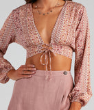 With fun and flirty details, Bohemian Flair Paisley Crop Top shows off your unique style for a trendy outfit for the summer season!