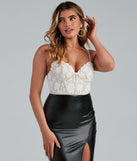 With fun and flirty details, Luxe Life Lace And Pearl Bustier shows off your unique style for a trendy outfit for the summer season!