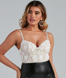 With fun and flirty details, Luxe Life Lace And Pearl Bustier shows off your unique style for a trendy outfit for the summer season!