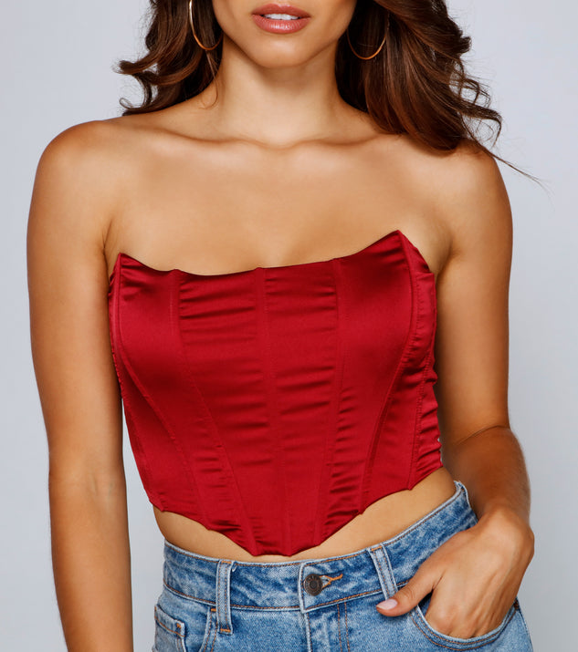Trendyol corset top in red