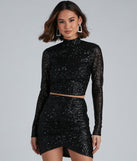 With fun and flirty details, Holiday Sparkle Sequin Crop Top shows off your unique style for a trendy outfit for the summer season!