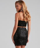 With fun and flirty details, Sparks Fly Velvet Sequin Crop Top shows off your unique style for a trendy outfit for the summer season!