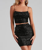 With fun and flirty details, Sparks Fly Velvet Sequin Crop Top shows off your unique style for a trendy outfit for the summer season!