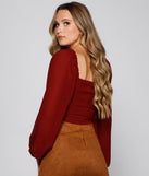 With fun and flirty details, Chic Appeal Long Sleeve Crop Top shows off your unique style for a trendy outfit for the summer season!