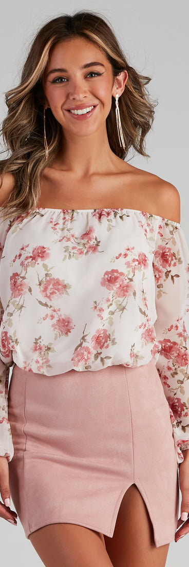 With fun and flirty details, Day Soiree Floral Chiffon Blouse shows off your unique style for a trendy outfit for the summer season!