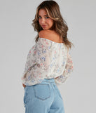 With fun and flirty details, Flower Bundles Chiffon Blouse shows off your unique style for a trendy outfit for the summer season!