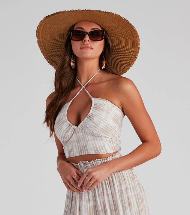 With fun and flirty details, Sangria Please Striped Halter Top shows off your unique style for a trendy outfit for the summer season!