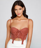 With fun and flirty details, Stunning And Chic Cropped Corset shows off your unique style for a trendy outfit for the summer season!