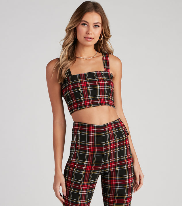 You’ll look stunning in the Perfect In Plaid Crop Tank when paired with its matching separate to create a glam clothing set perfect for parties, date nights, concert outfits, back-to-school attire, or for any summer event!